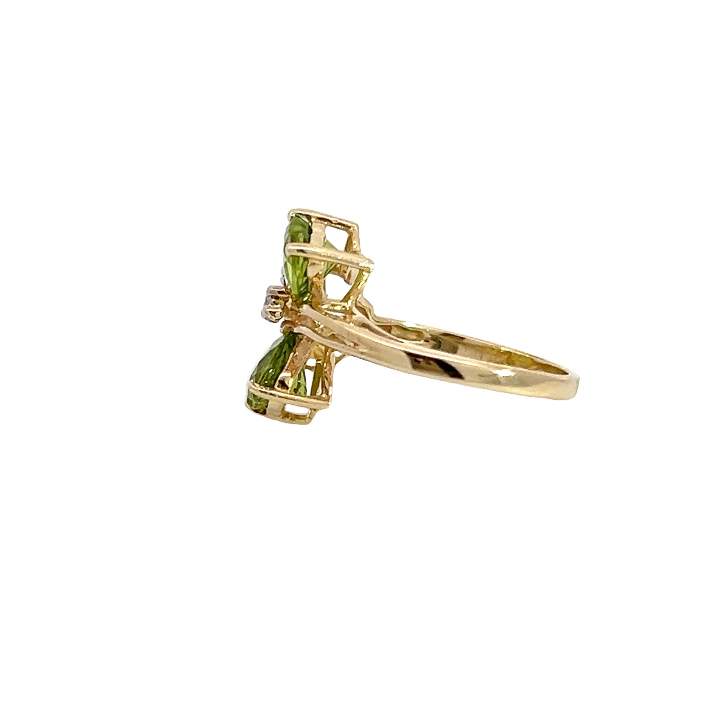 Peridot Clover Ring
