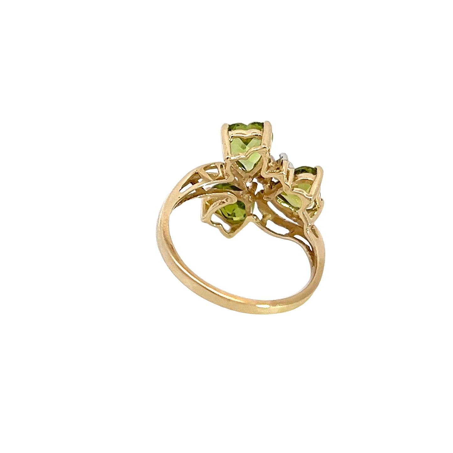 Peridot Clover Ring