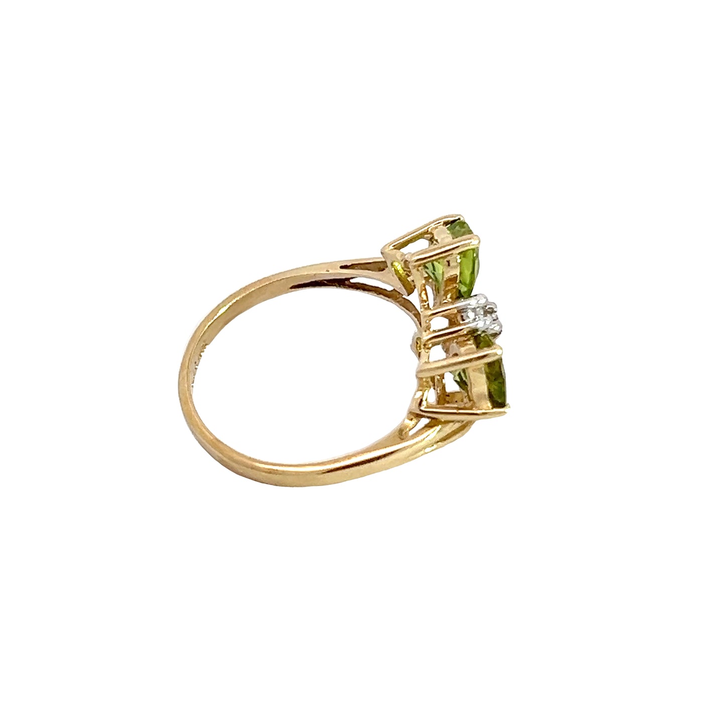Peridot Clover Ring