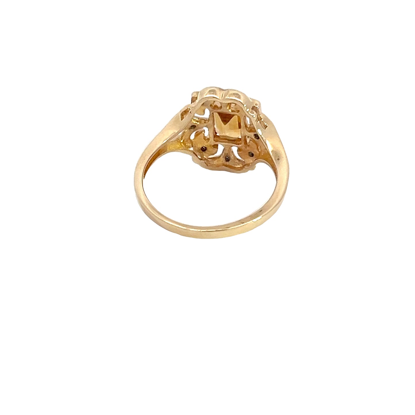 14K Citrine & Diamond Ring