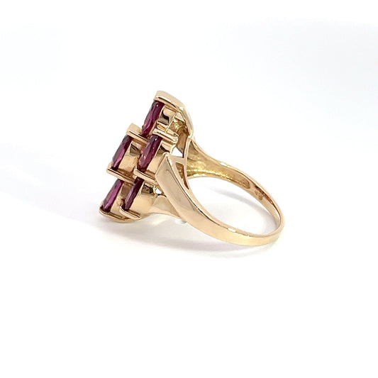 14K Rhodolite Garnet Ring