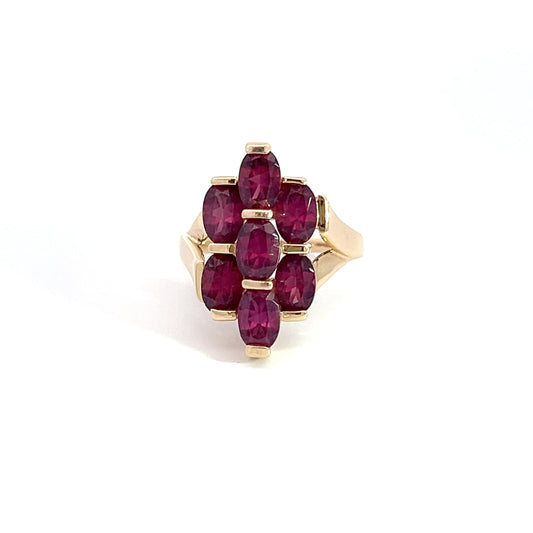 14K Rhodolite Garnet Ring