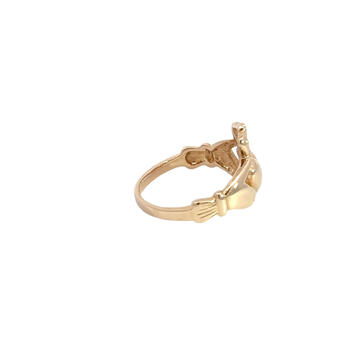 14K Yellow Gold Claddagh Ring