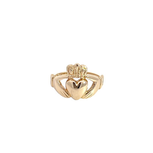 14K Yellow Gold Claddagh Ring