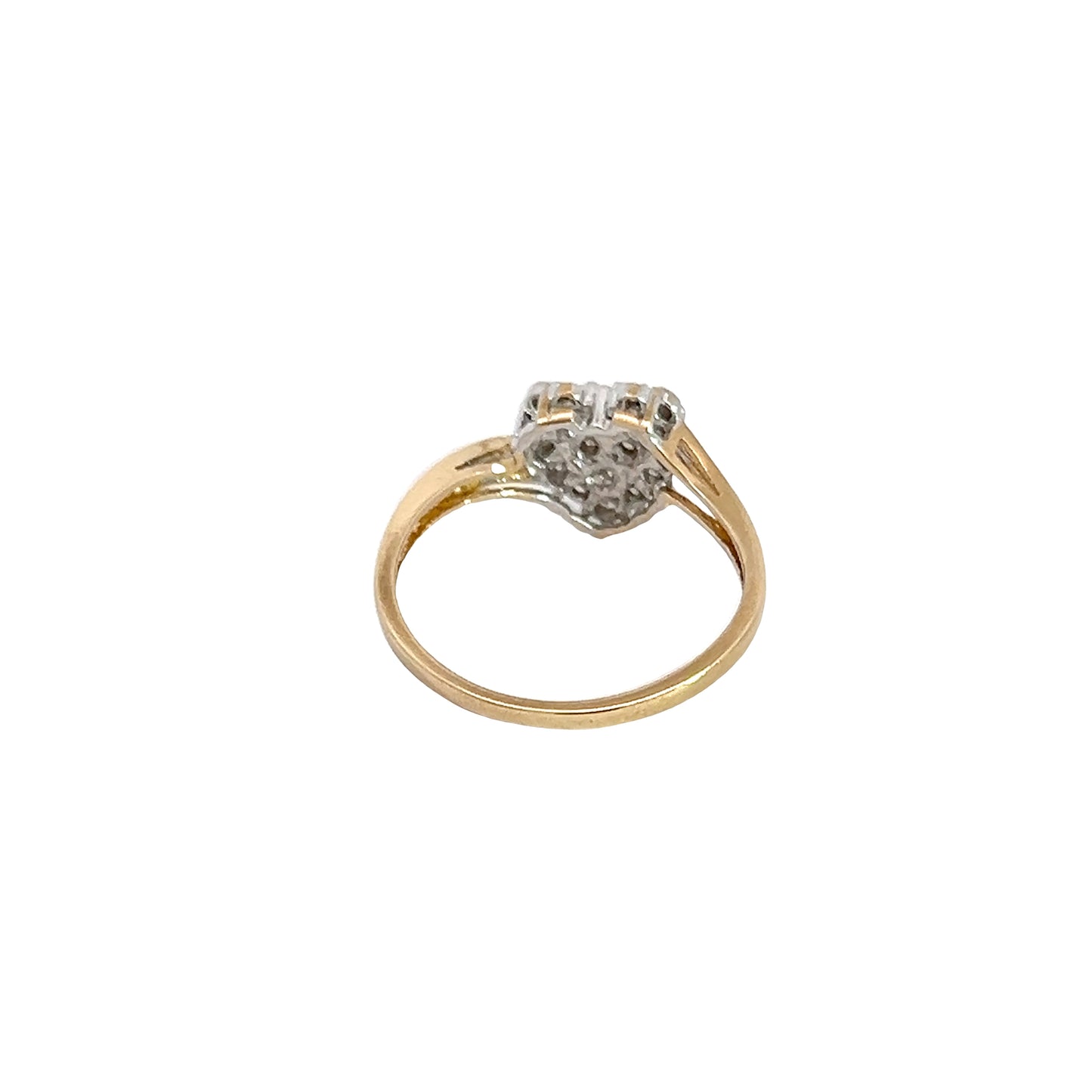 Diamond Cluster Heart Ring