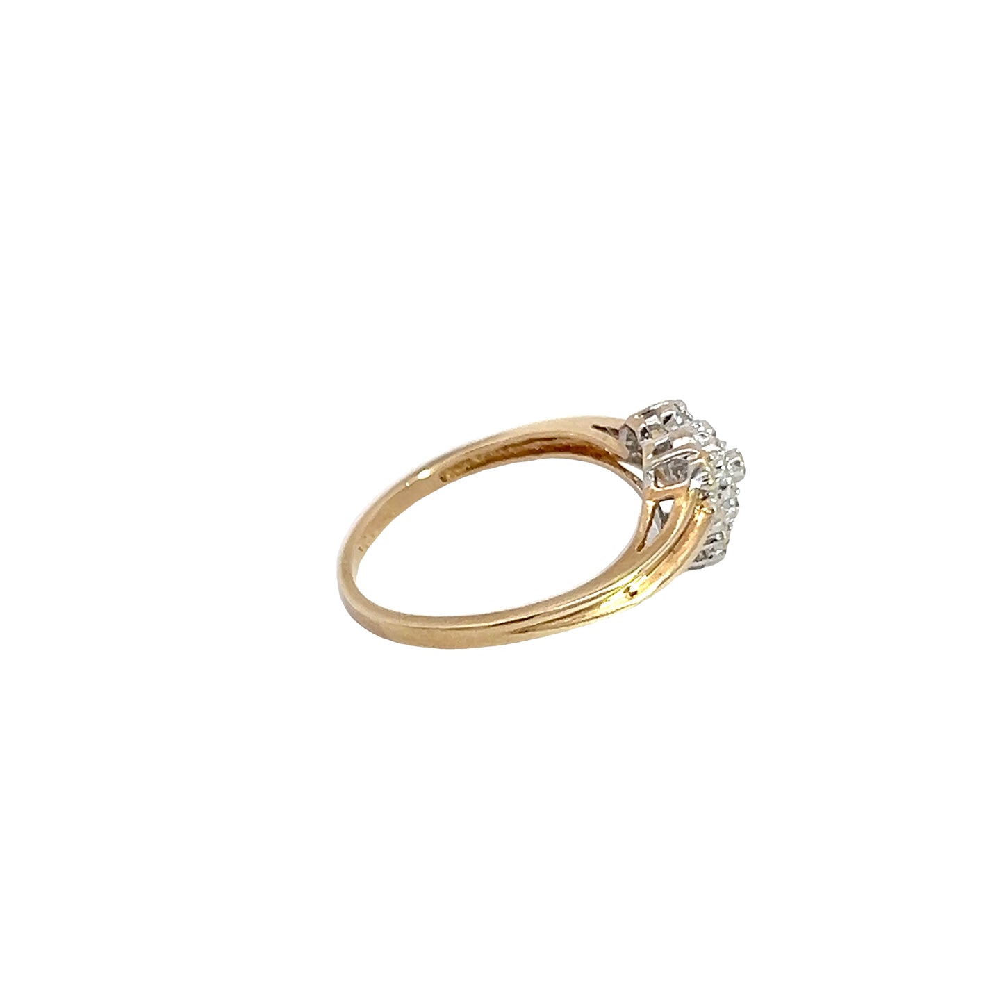 Diamond Cluster Heart Ring