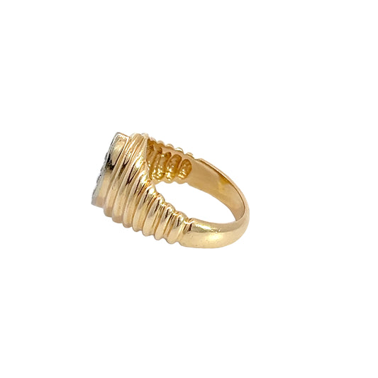 14K Yellow Gold & Diamond Ring