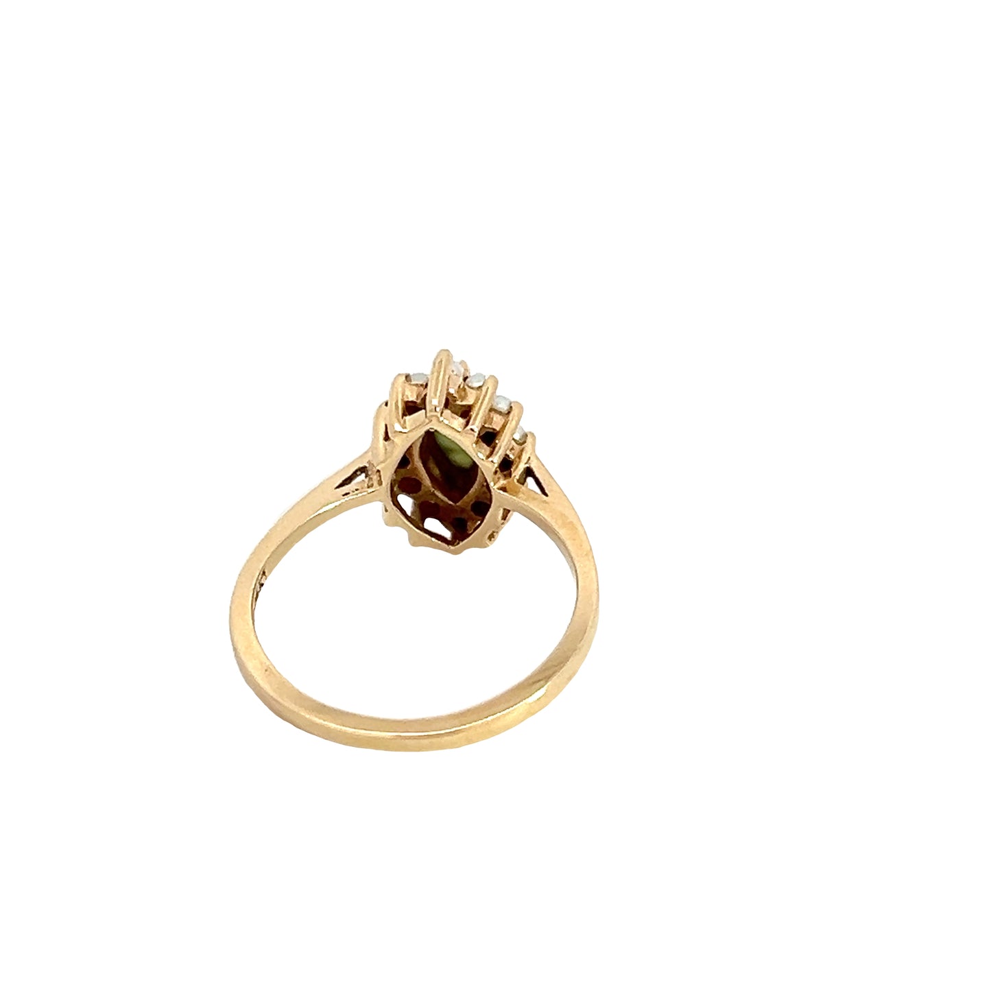 14K Jade & Pearl Ring