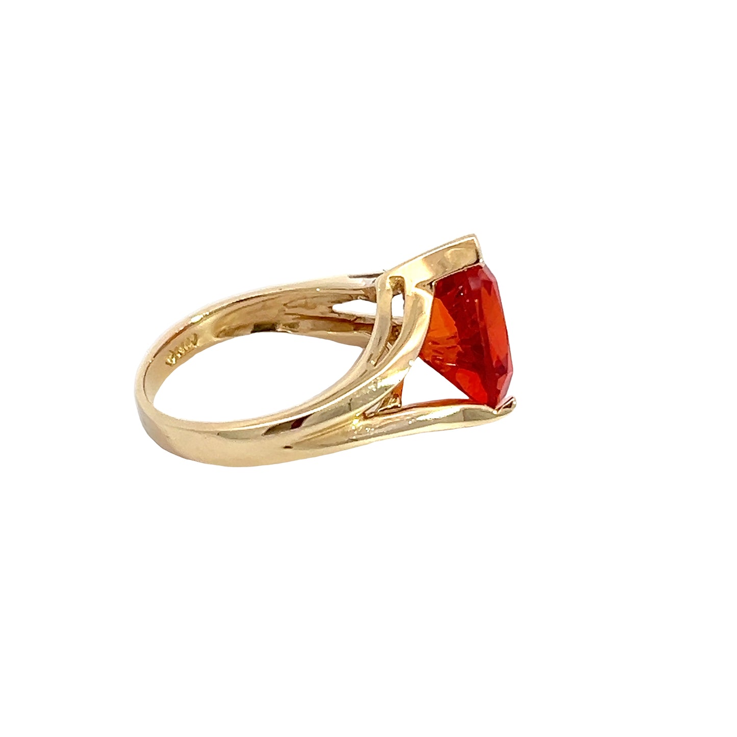 Orange Sapphire Ring