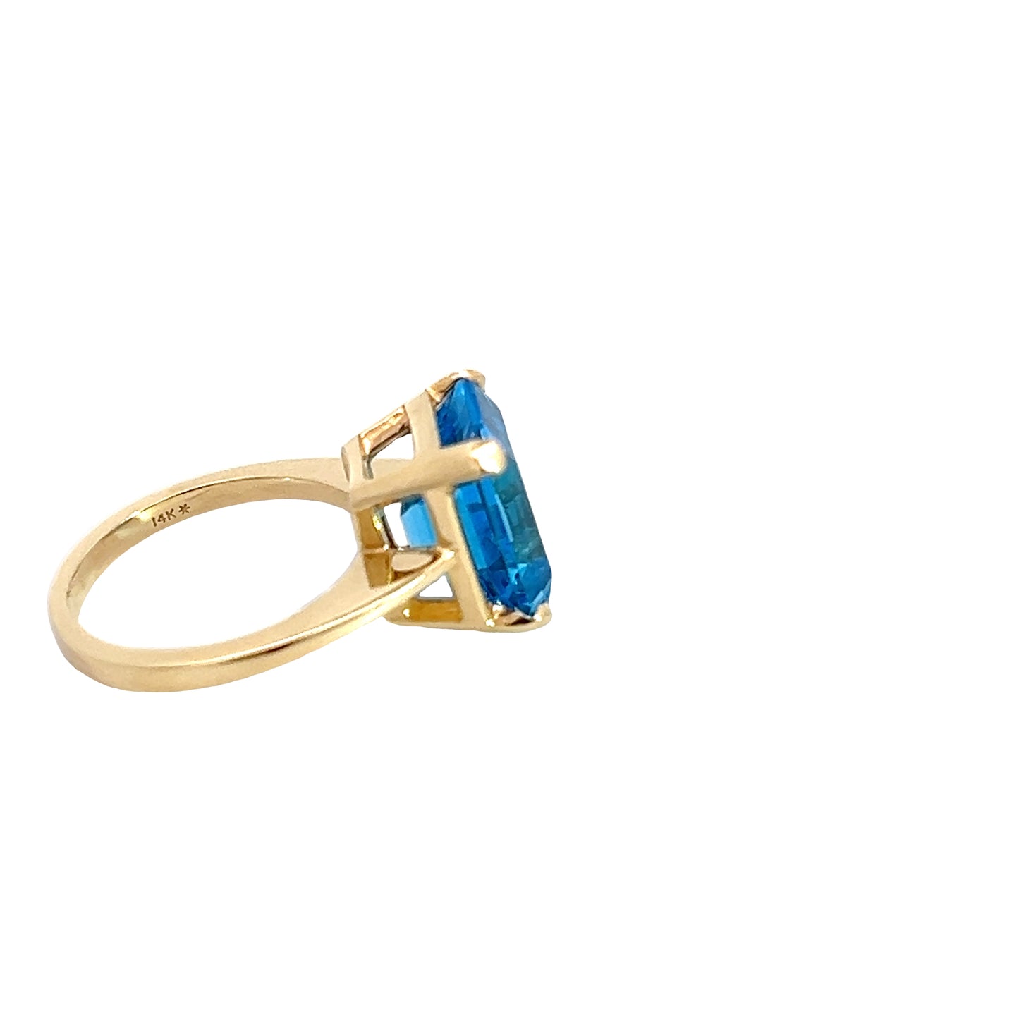 14K Blue Topaz Ring
