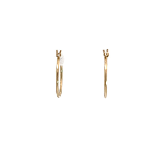 14K Yellow Gold Hoops