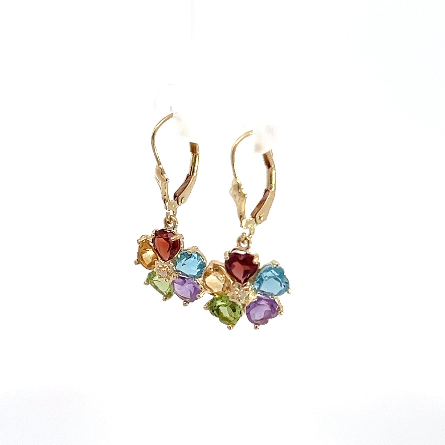 14K Yellow Gold Gemstone Earrings
