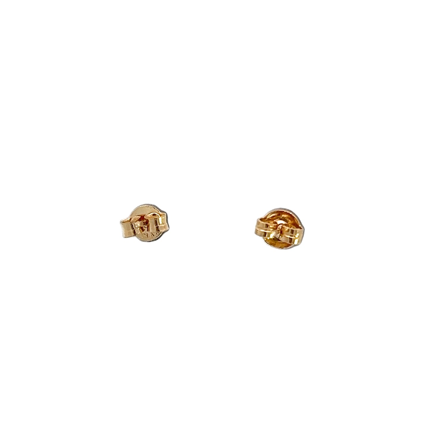 14K Yellow Gold Black Onyx Stud Earrings