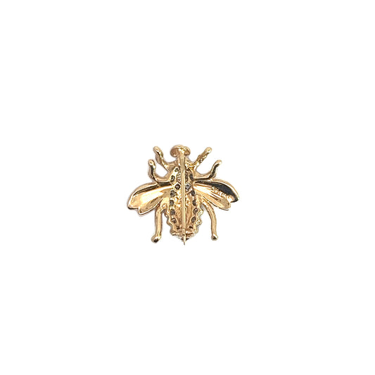 14K Diamond Bee Brooch