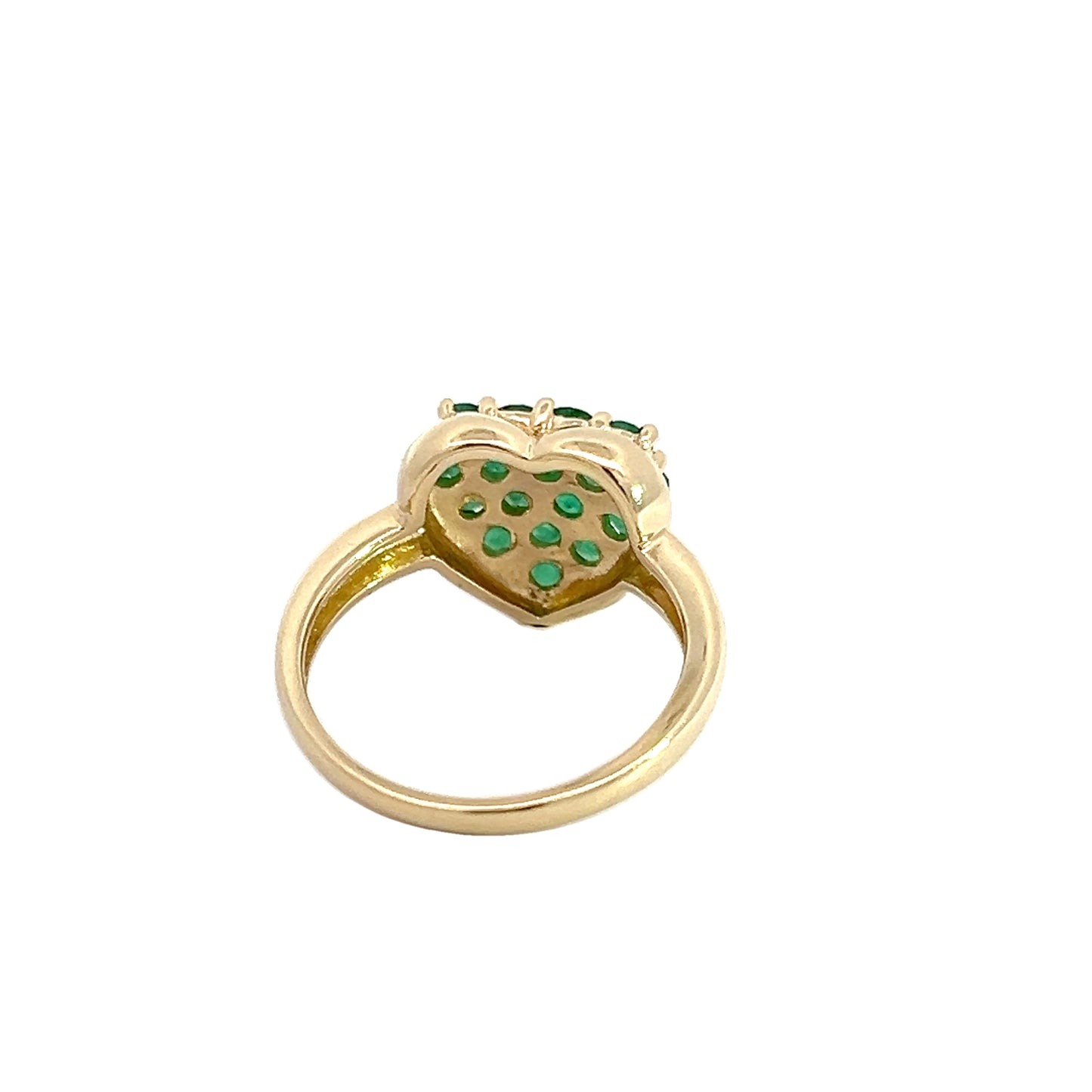 18K Emerald Heart Ring