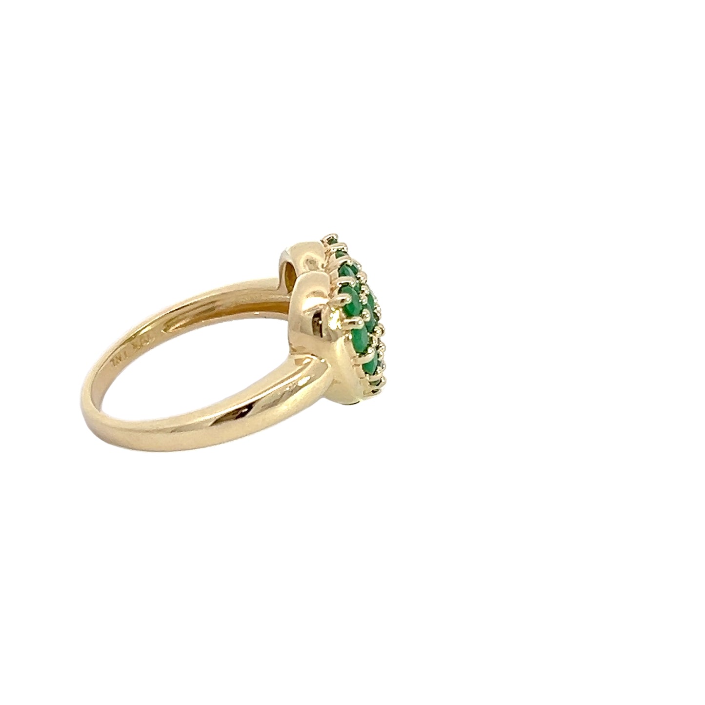 18K Emerald Heart Ring