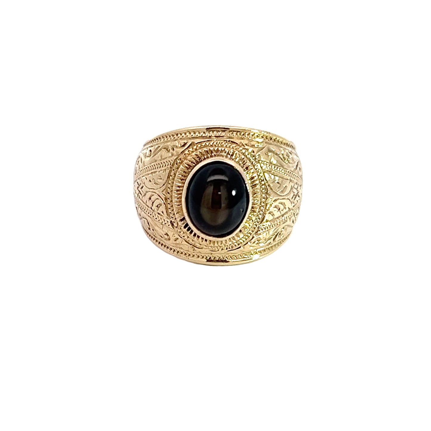 18K Star Sapphire Cabochon Ring