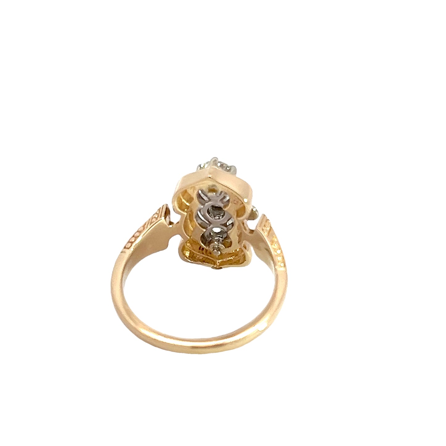 14K 3 Stone 0.62CTW Diamond Ring
