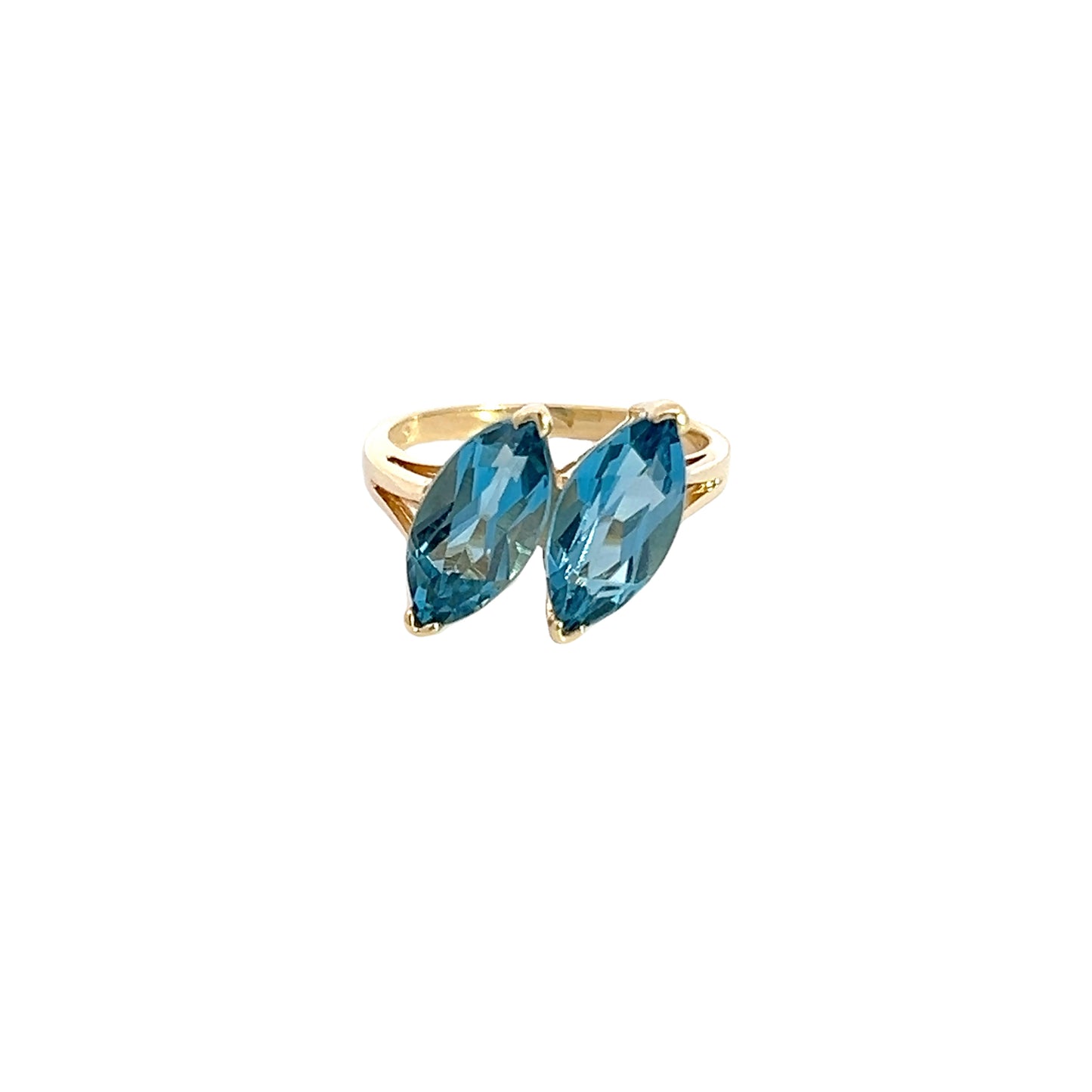 14K Blue Topaz Ring