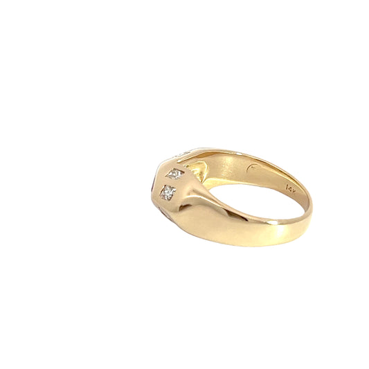 14K Ruby & Diamond Ring