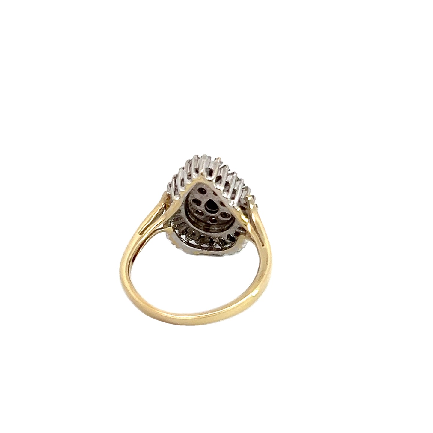 14K Diamond Cluster Ring