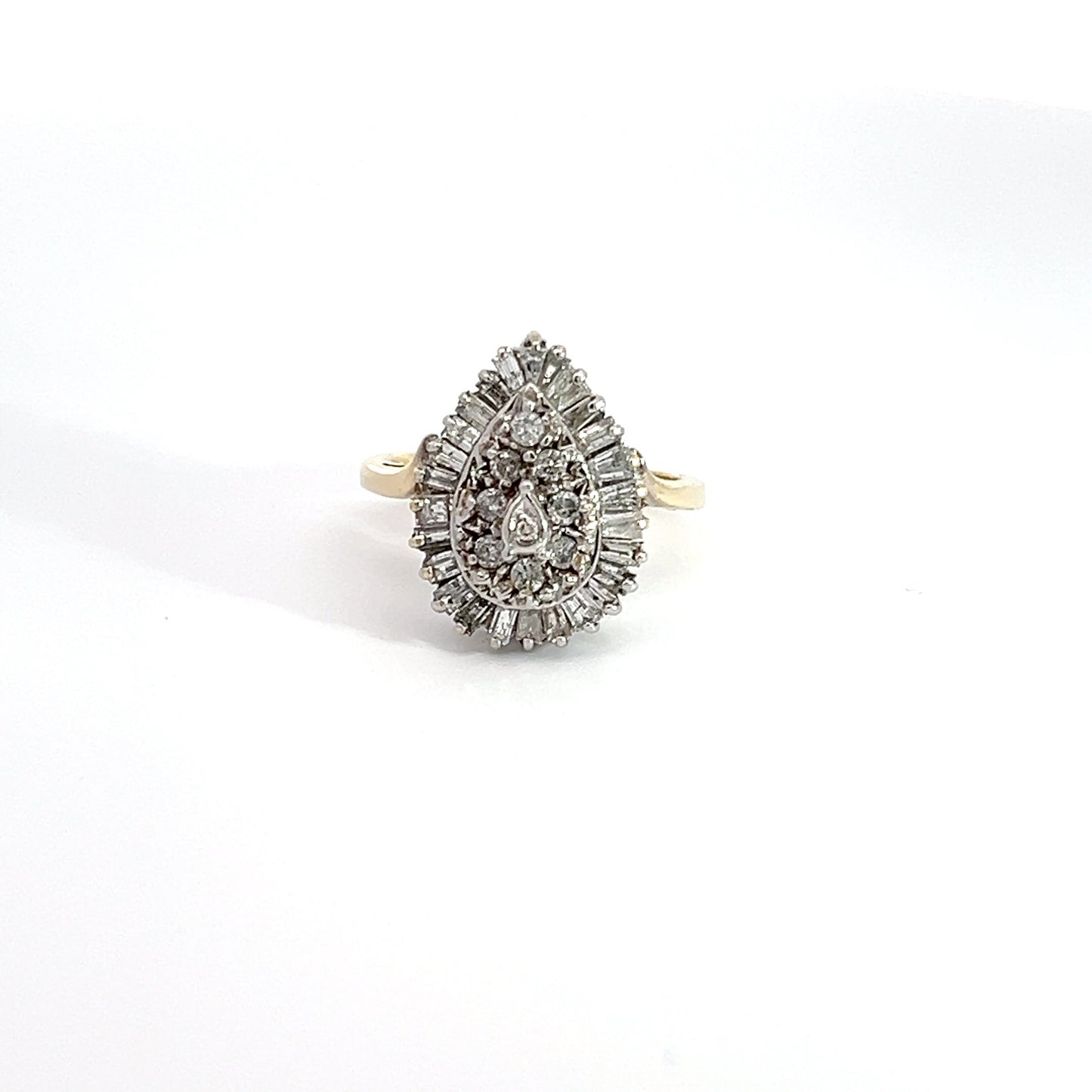 14K Diamond Cluster Ring