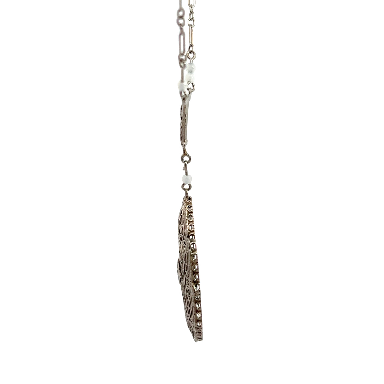 Art Deco 10K Filigree Necklace