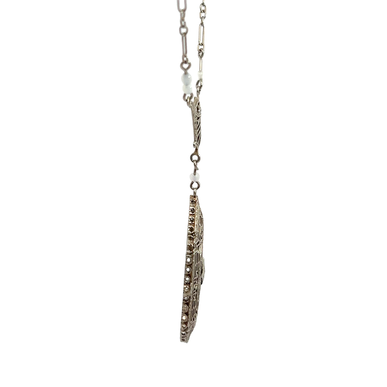 Art Deco 10K Filigree Necklace