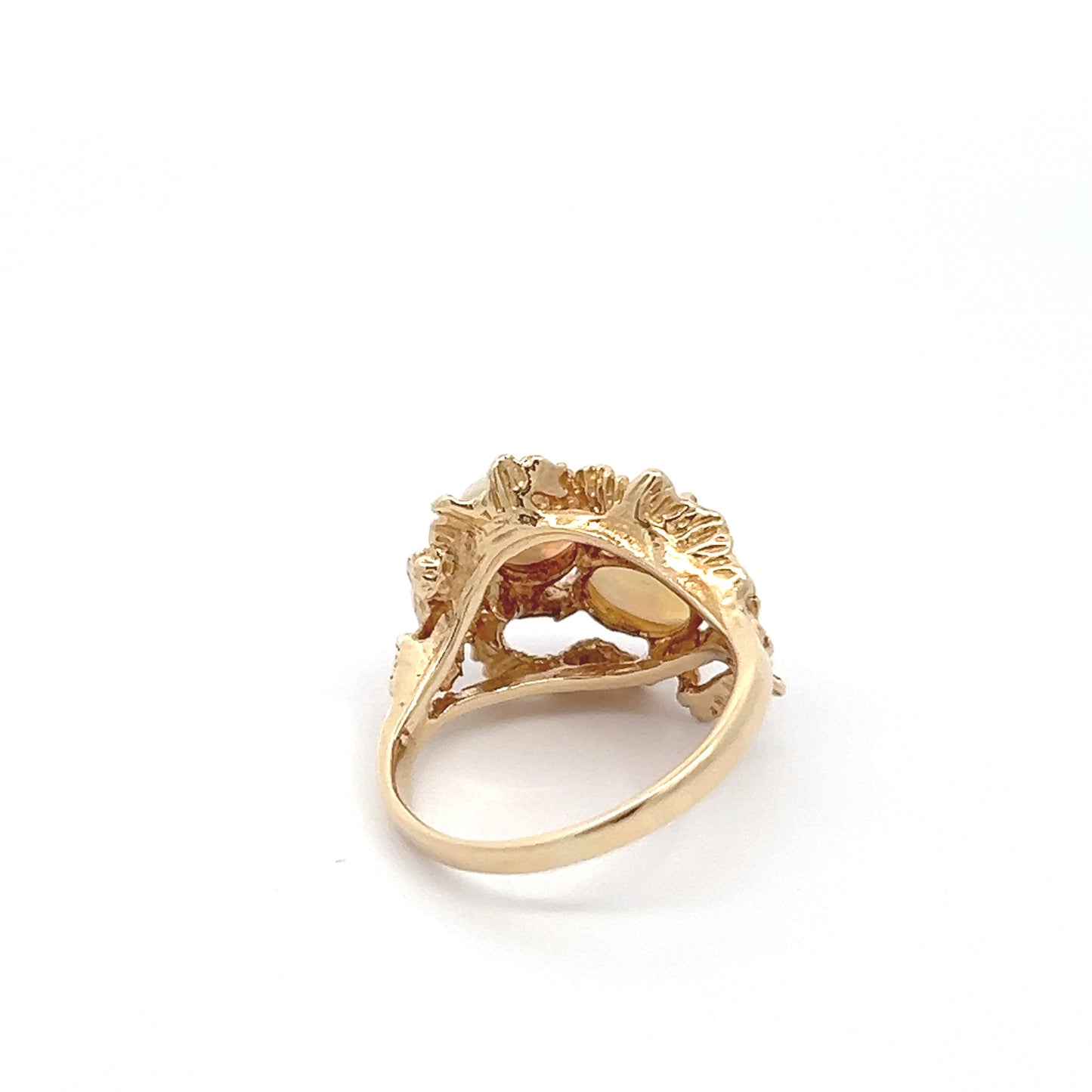 14K Genuine Ruby & Opal Ring