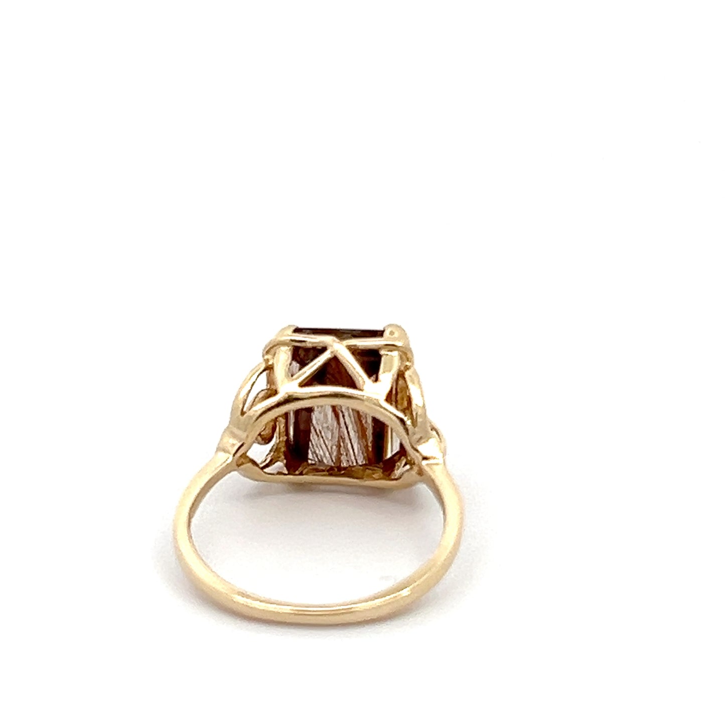 14K Yellow Gold Rutilated Quartz Ring