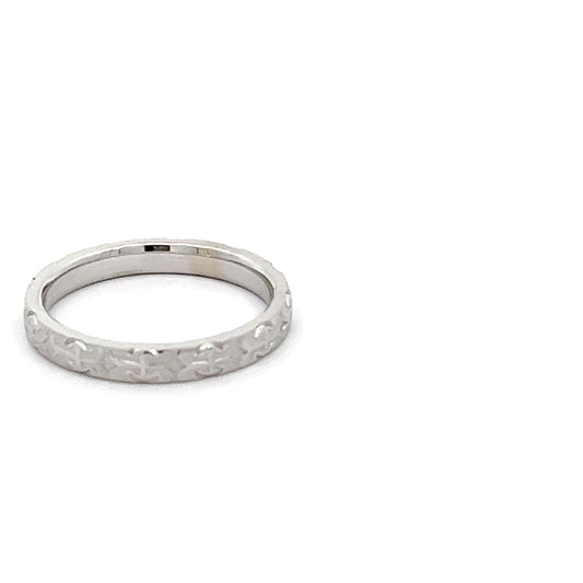 14K White Gold Band
