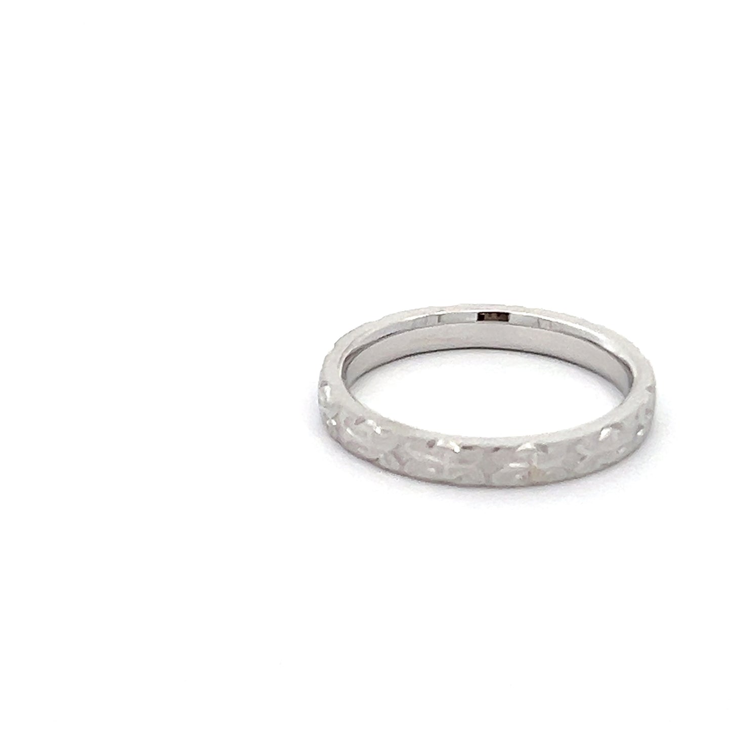 14K White Gold Band