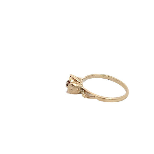 Yellow Gold Flower Ring