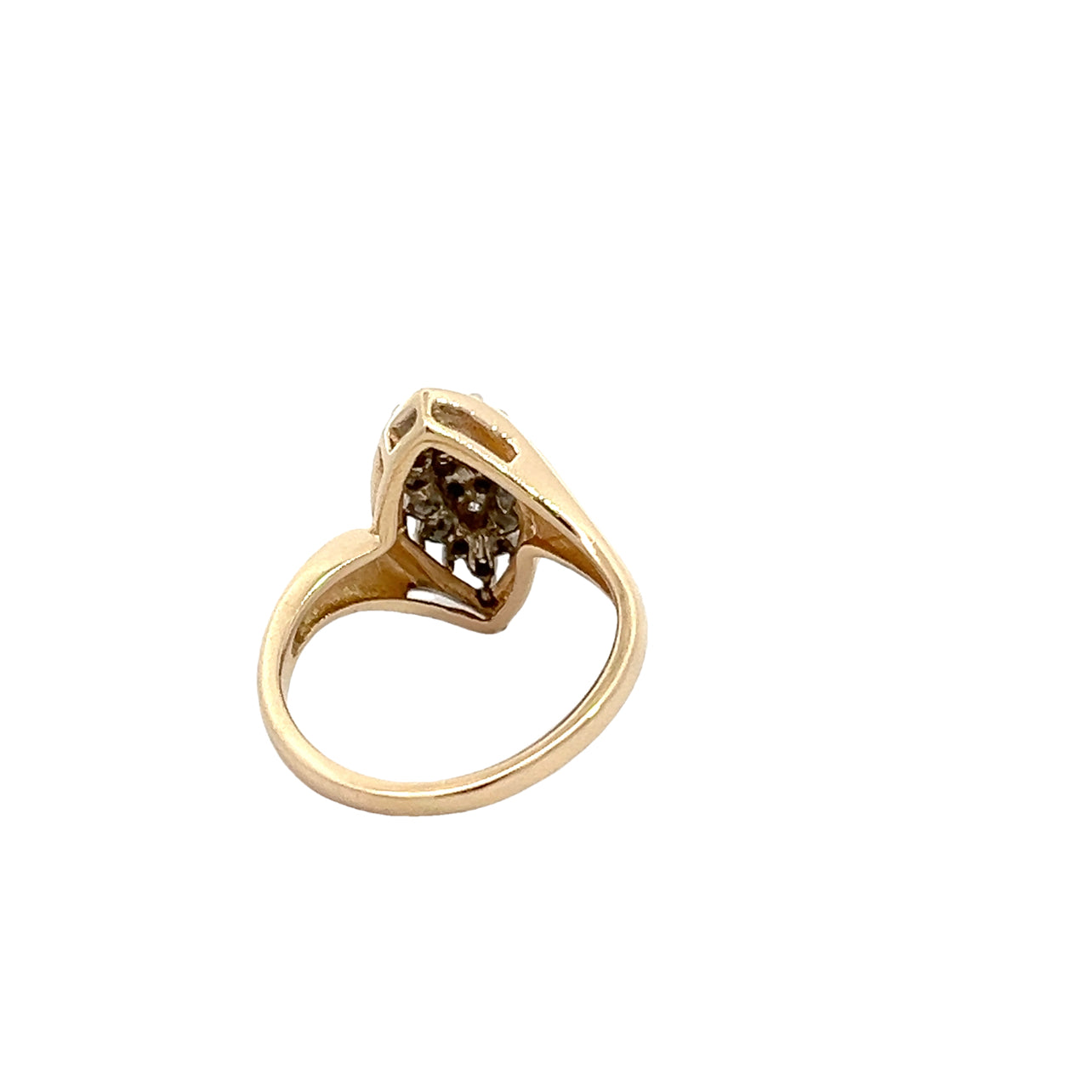 14K Diamond Cluster Ring