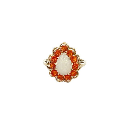 Opal & Citrine Ring