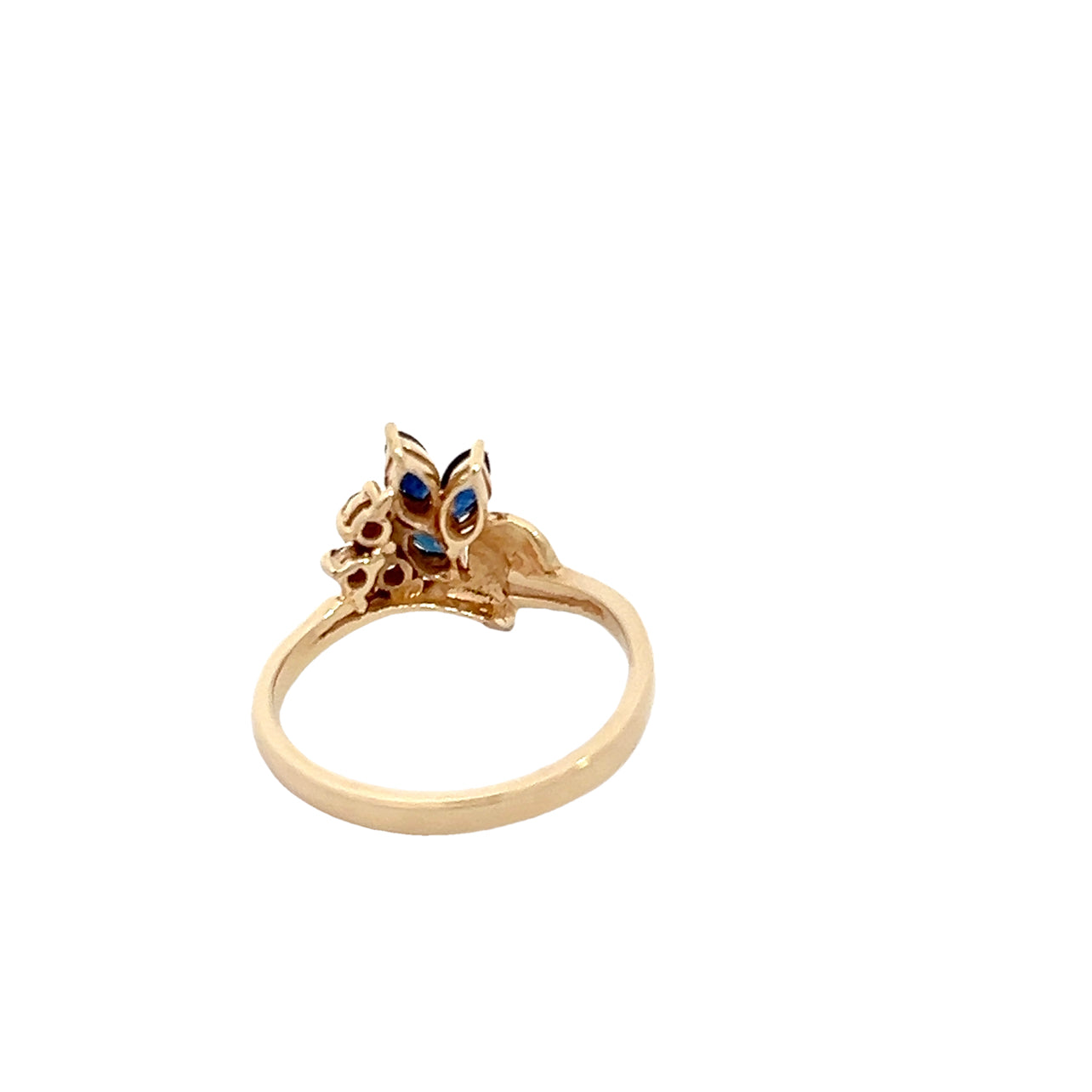 Blue Sapphire & Diamond Ring