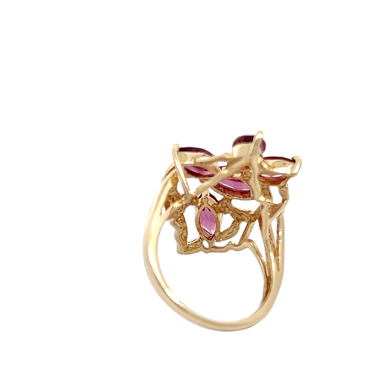 14K Rhodolite Garnet Cocktail Ring