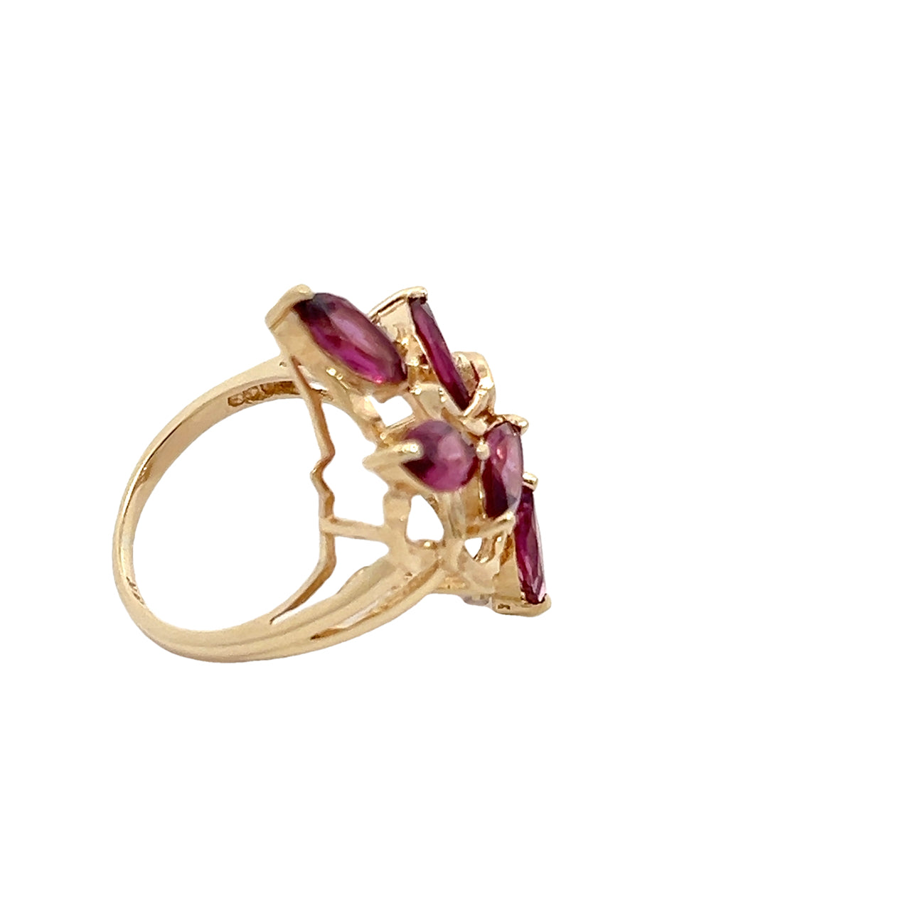14K Rhodolite Garnet Cocktail Ring