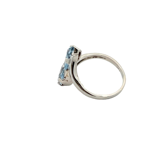 Vintage Light Blue Topaz Ring