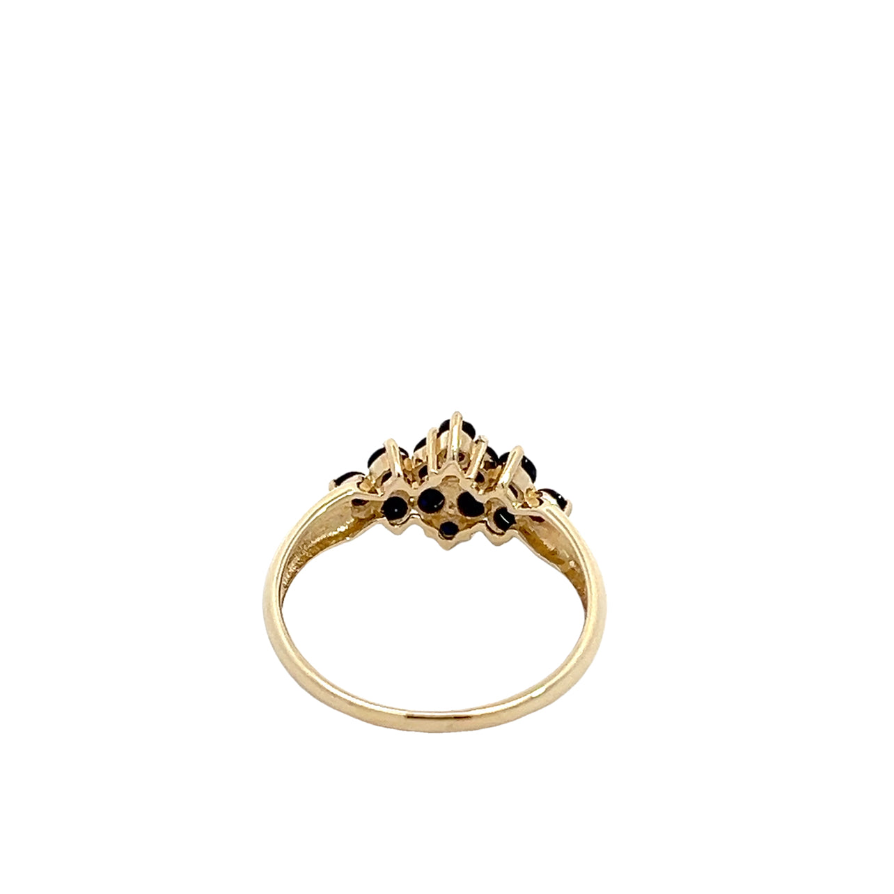Blue Sapphire Cluster Ring