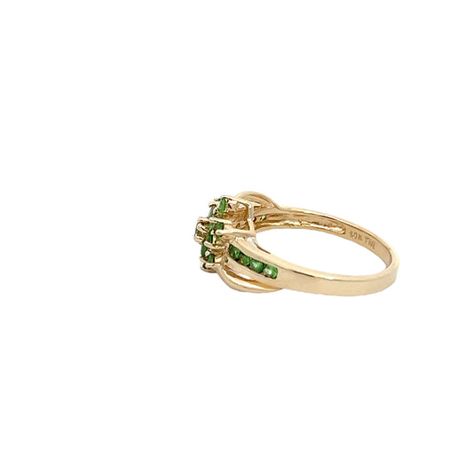 Peridot Cluster Ring