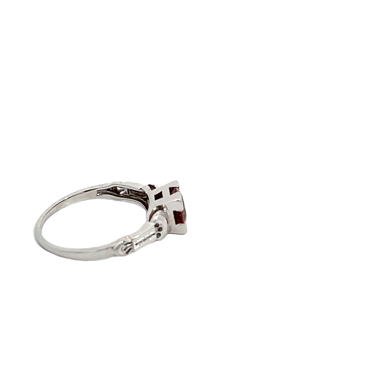 18K Orange Sapphire Ring