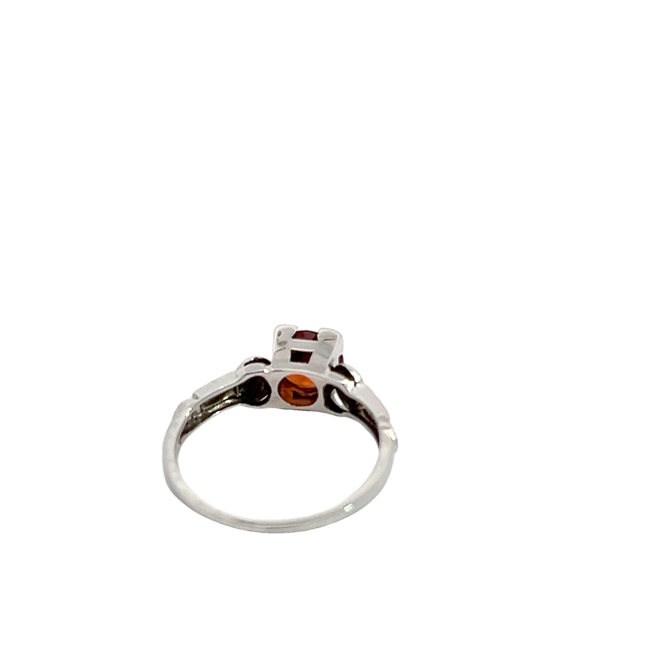 18K Orange Sapphire Ring