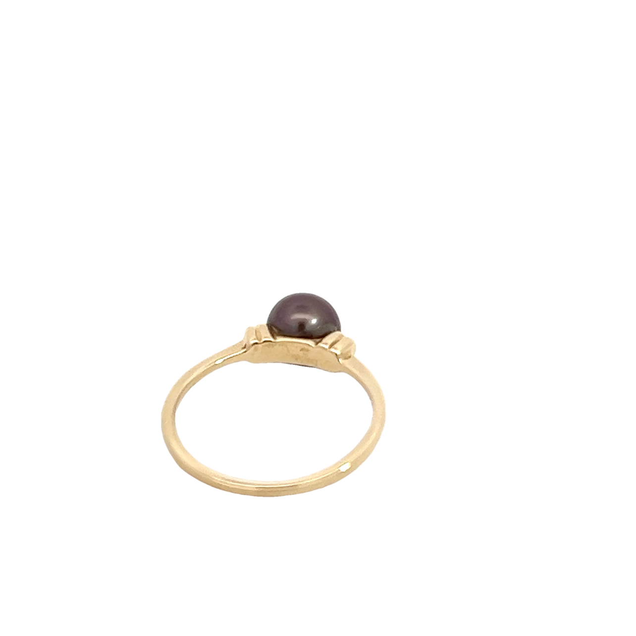 14K Black Pearl Ring