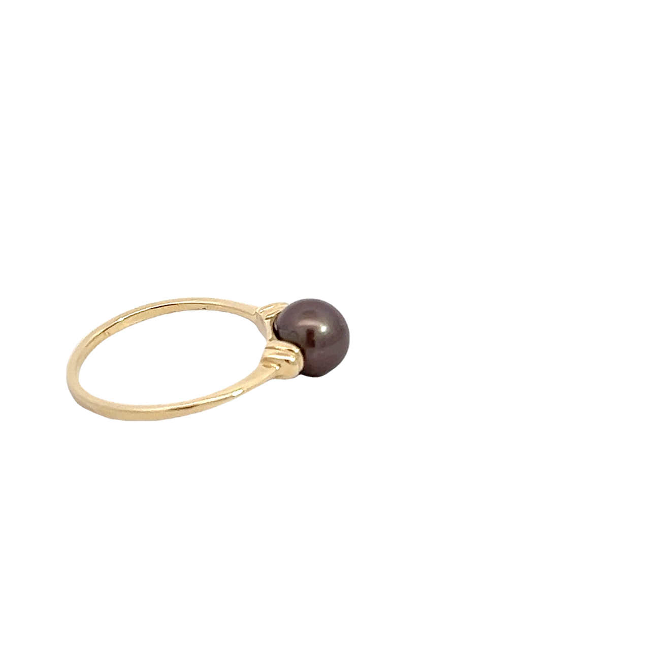 14K Black Pearl Ring