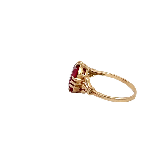 Vintage Synthetic Ruby Ring
