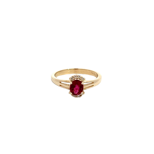 14K Created Ruby Ring