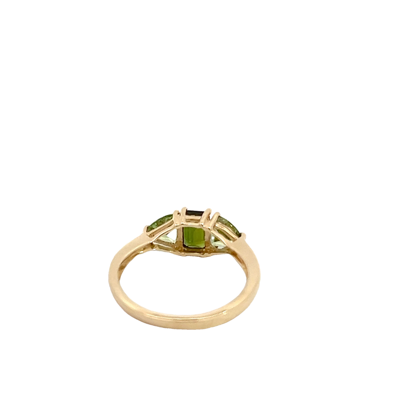 14K Green Tourmaline & Peridot Ring