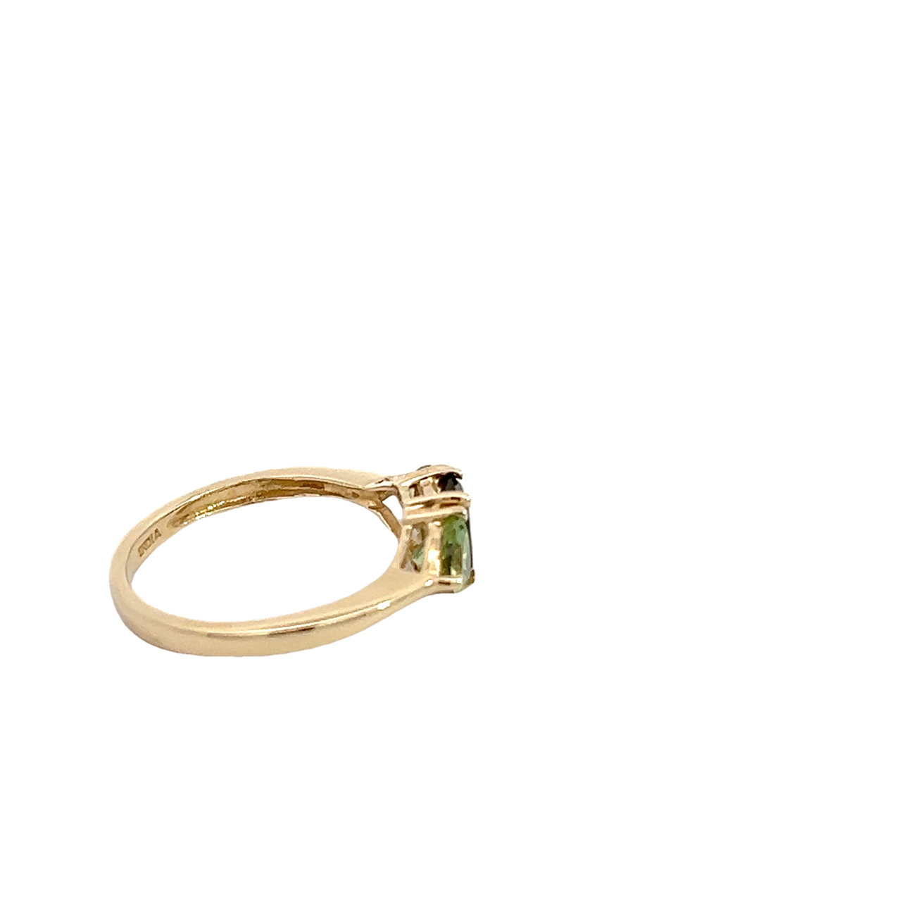 14K Green Tourmaline & Peridot Ring