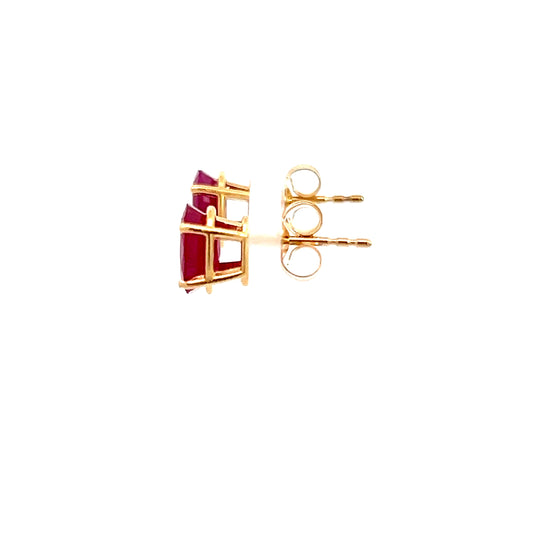 14K Ruby Stud Earrings